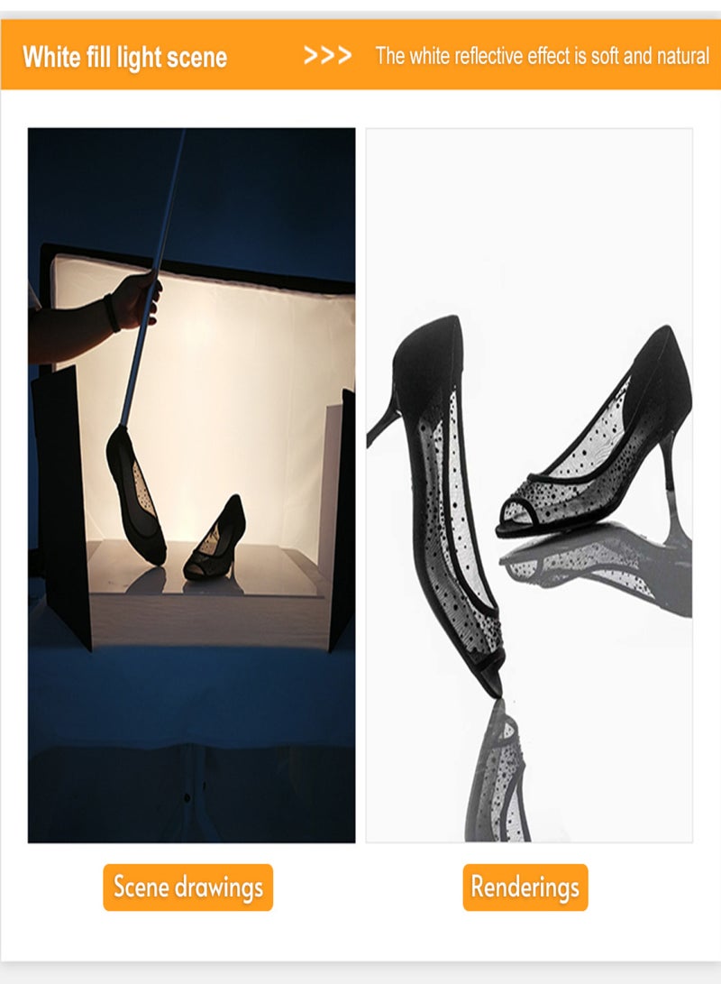 3-in-1 Multi-functional Photography Reflector Cardboard Foldable Photography Reflector Diffuser Board - Image 3